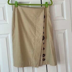𝅺CASCH by Gro Abrahamsson Stunning Skirt Vertical Varied Sized Buttons Vintage
